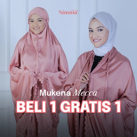 B1G1 - Mukena  Dewasa Silky Laser Cut - MECCA TOFFEE